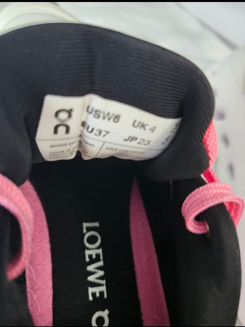 Loewe Pink, White and Black Chunky Platform Sneakers - Picture 3 of 14
